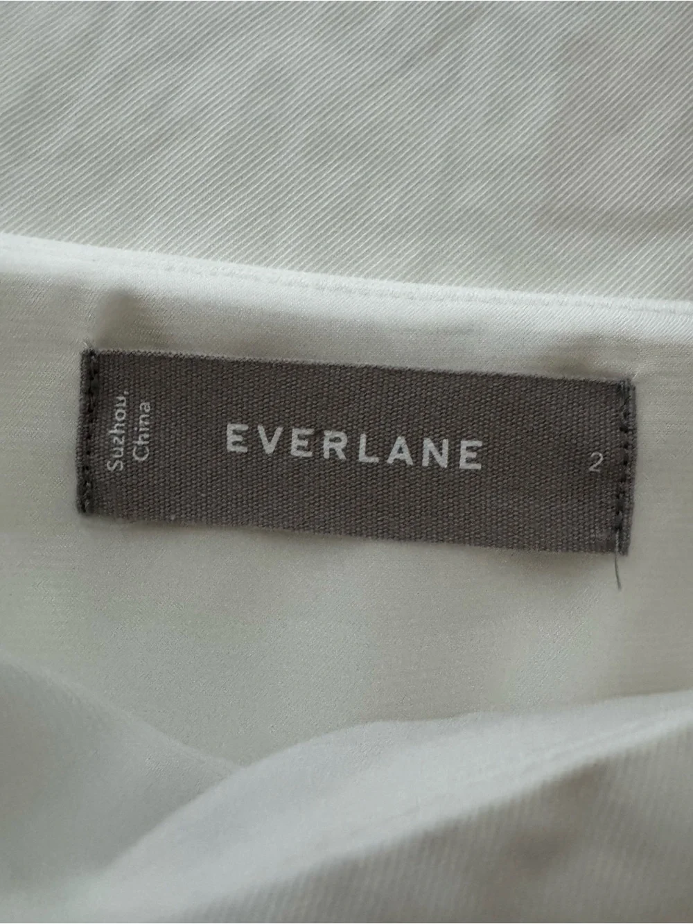Everlane Ivory Japanese GoWeave Square Cami Tank Top Size 2 EUC